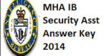 IB Security Assistant Exam Answer Key,Cutoff Analysis 2014