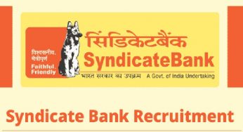 Apply Online for 129 Specialist Officers Post in SyndicateBank