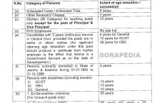 KVS Teacher Recruitment Age Limit Relaxation For Female